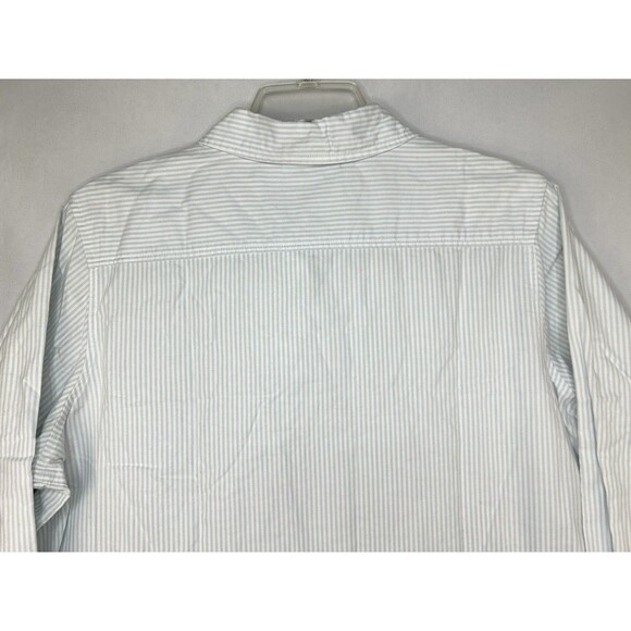 Disney Mickey Button Up Shirt Women Plus Sz 20W Striped Embroidered Long Sleeve - Picture 5 of 9